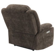 Houston Upholstered Power Lift Recliner Chair Dark Brown - 603233P