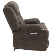 Houston Upholstered Power Lift Recliner Chair Dark Brown - 603233P