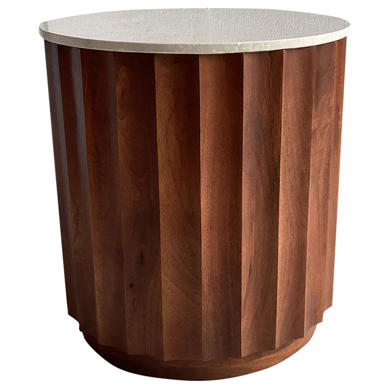 HP10.26 - India End Table in Brown / White - 701777