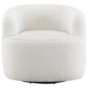 Hudson Faux Sheepskin Upholstered Swivel Chair Natural - 905726