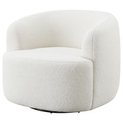Hudson Faux Sheepskin Upholstered Swivel Chair Natural - 905726