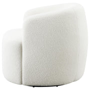 Hudson Faux Sheepskin Upholstered Swivel Chair Natural - 905726