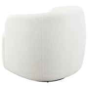 Hudson Faux Sheepskin Upholstered Swivel Chair Natural - 905726