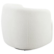 Hudson Faux Sheepskin Upholstered Swivel Chair Natural - 905726