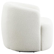 Hudson Faux Sheepskin Upholstered Swivel Chair Natural - 905726