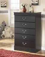 Huey Vineyard Black Chest of Drawers - Lara FurnitureChest