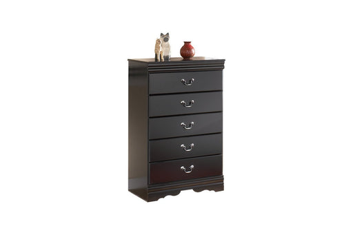 Huey Vineyard Black Chest of Drawers - Lara FurnitureChest