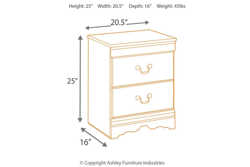 Huey Vineyard Black Nightstand - Lara FurnitureNightstand