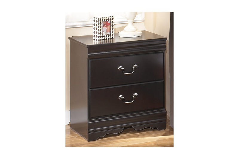 Huey Vineyard Black Nightstand - Lara FurnitureNightstand