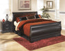 Huey Vineyard Black Queen Sleigh Bed - Gate FurnitureQueen Bed