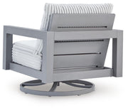 Hurley Park Gray Outdoor Sofa, 2 Lounge Chairs and Coffee Table - PCP695P2