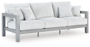 Hurley Park Outdoor Sofa and Loveseat in Gray - PKG021152