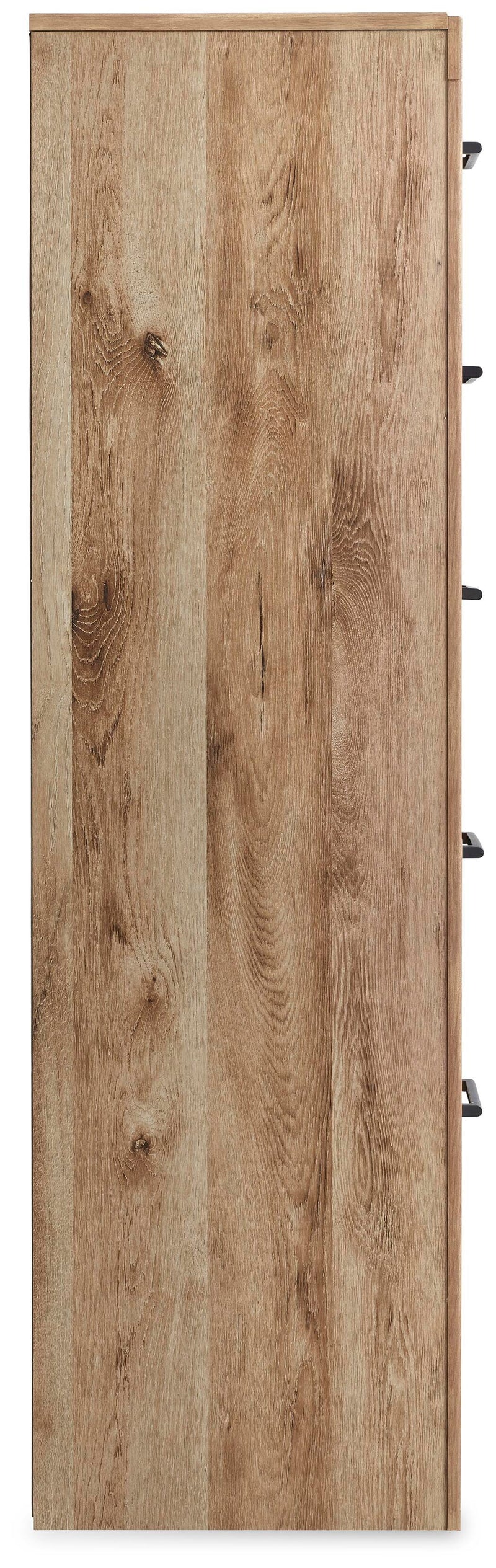 Hyanna Full Panel Bed with 1 Side Storage, Dresser, Mirror and Chest in Tan Brown - PKG015365