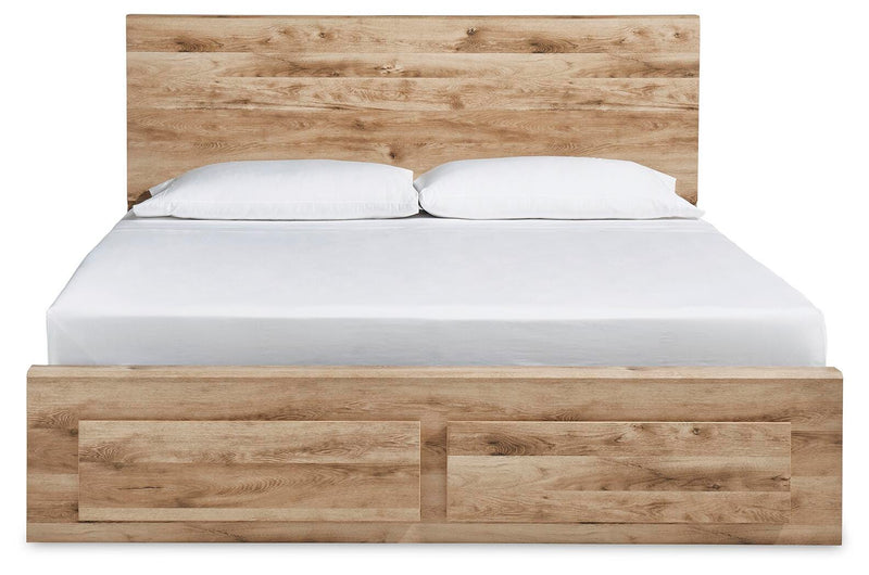 Hyanna King Panel Storage Bed, Dresser, Mirror and 2 Nightstands - B1050B72