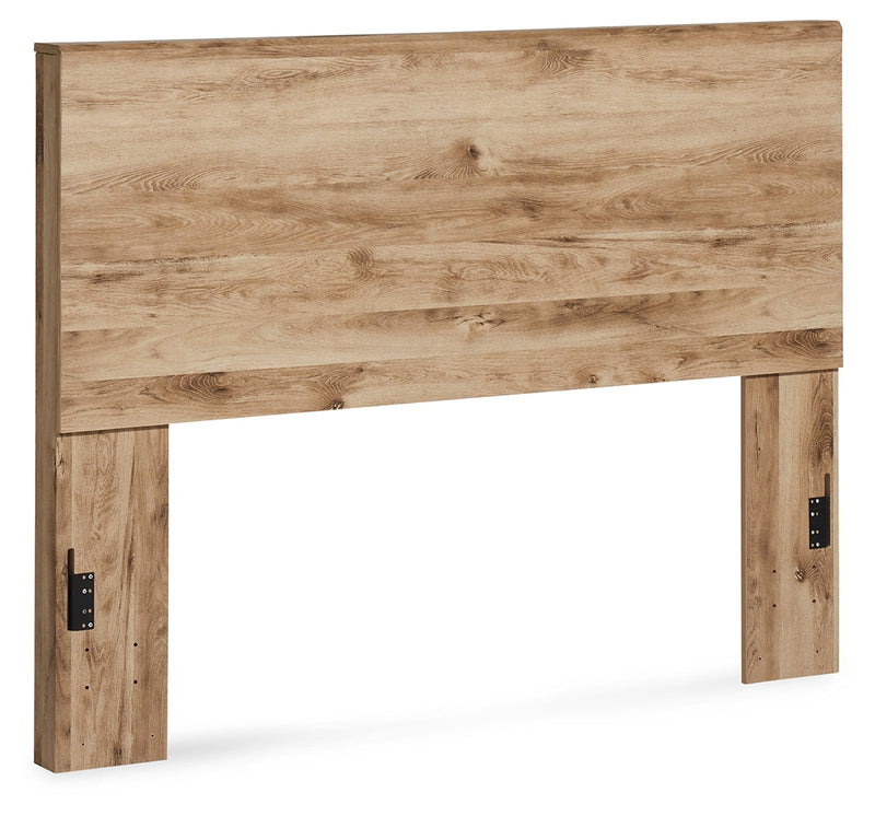 Hyanna Queen Panel Headboard with Mirrored Dresser and 2 Nightstands in Tan Brown from Ashley - Lara Furniture