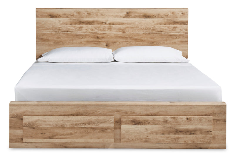Hyanna Tan Brown Two Side Storage Bedroom Set from Ashley - Lara Furniture