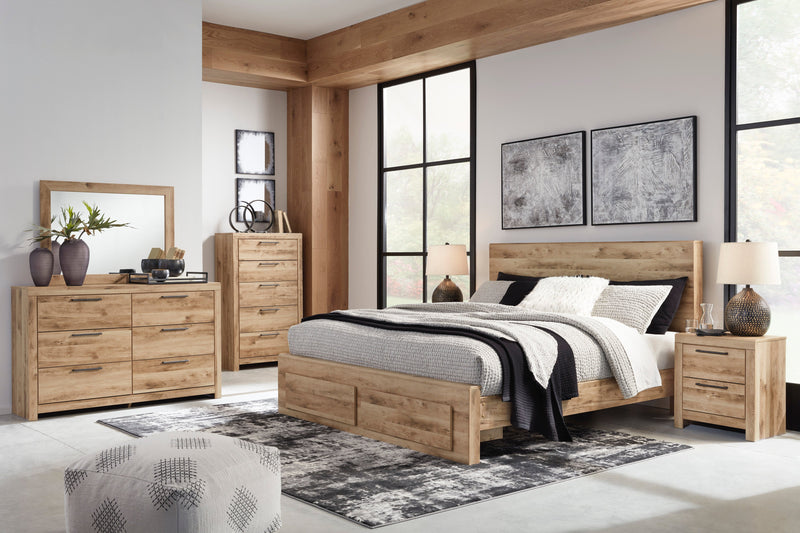 Hyanna Tan Brown Panel Storage Bedroom Set from Ashley - Lara Furniture