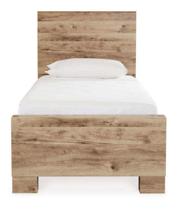 Hyanna Tan Brown Youth Two Side Storage Panel Bedroom Set - Gate FurnitureYouth Bedroom Set