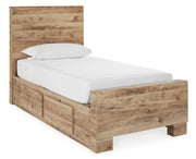 Hyanna Tan Brown Youth One Side Storage Panel Bedroom Set from Ashley - Lara Furniture