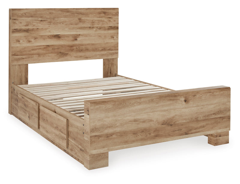 Hyanna Tan Brown Youth One Side Storage Panel Bedroom Set from Ashley - Lara Furniture