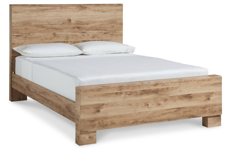 Hyanna Tan King Panel Bed - Lara FurnitureKing Bed