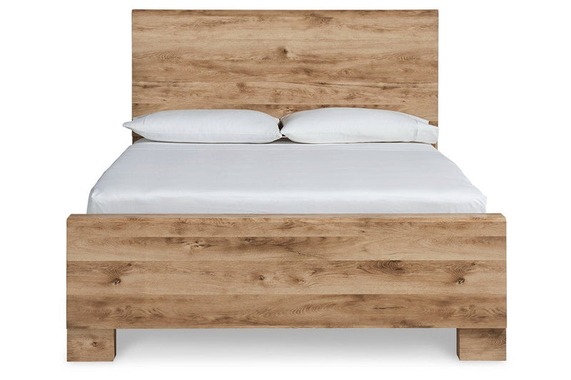 Hyanna Tan King Panel Bed - Lara FurnitureKing Bed