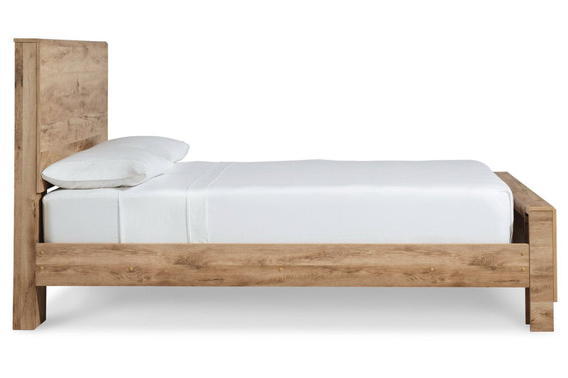 Hyanna Tan King Panel Bed - Lara FurnitureKing Bed