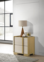 Hyland 2-drawer Nightstand Bedside Table Natural - 215652