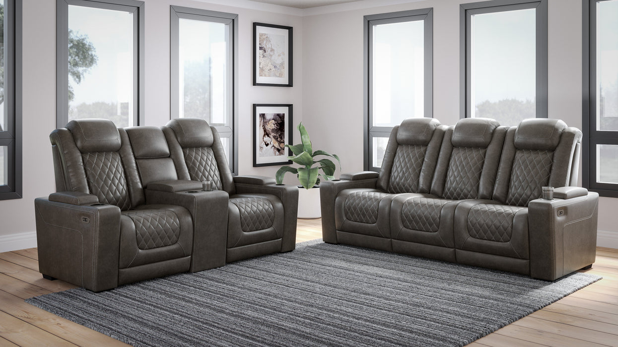 Hyllmont Gray Power Reclining Living Room Set - Gate FurnitureLiving Room Set