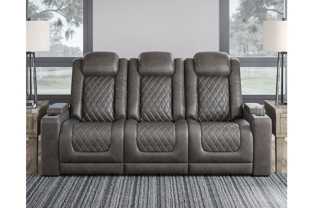 HyllMont Gray Power Reclining Sofa - Gate FurniturePower Reclining Sofa