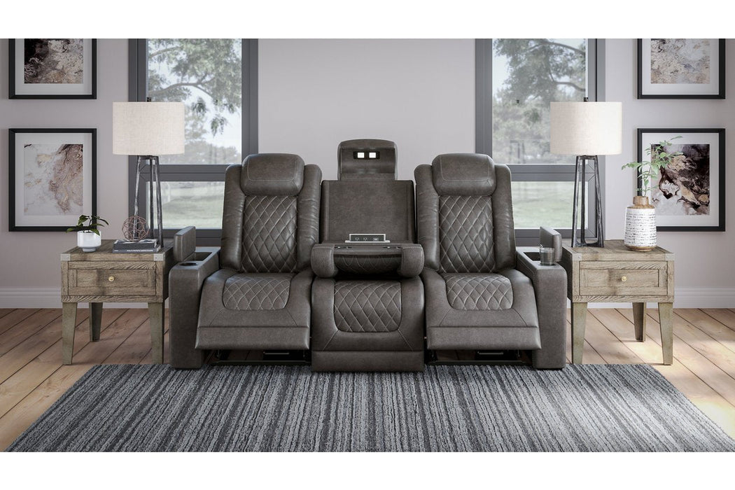 HyllMont Gray Power Reclining Sofa - Gate FurniturePower Reclining Sofa