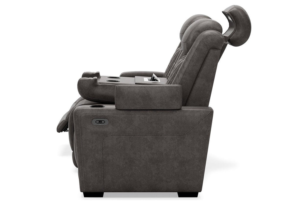 HyllMont Gray Power Reclining Sofa - Gate FurniturePower Reclining Sofa