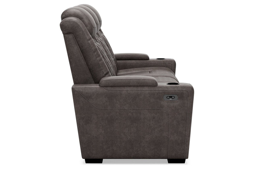 HyllMont Gray Power Reclining Sofa - Gate FurniturePower Reclining Sofa
