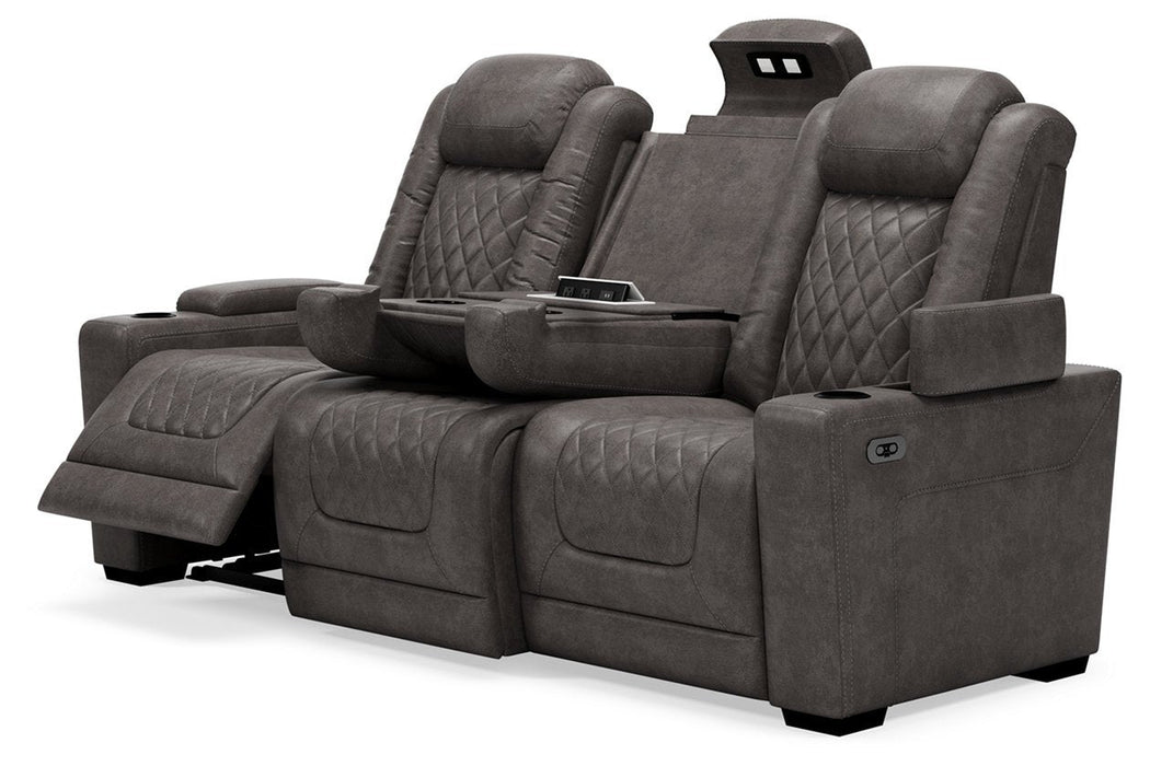 HyllMont Gray Power Reclining Sofa - Gate FurniturePower Reclining Sofa