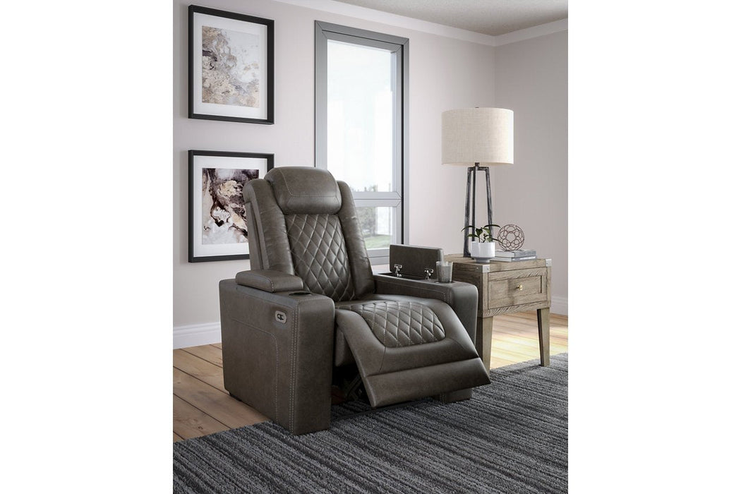 HyllMont Gray Recliner - Gate FurnitureRecliner