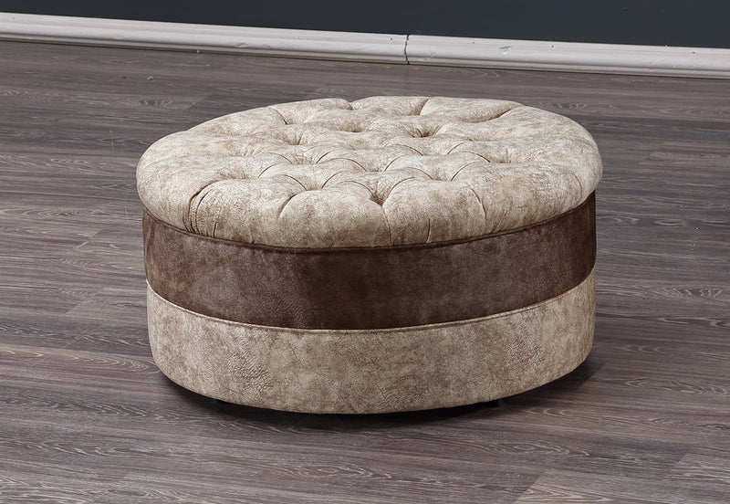 Idea Livingroom Ottoman Beige-Brown in Beige-Brown - 102-IDE-A102-5