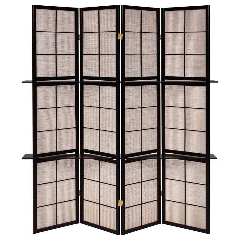 Iggy 4-Panel Room Divider Folding Shoji Screen Cappuccino - 900166