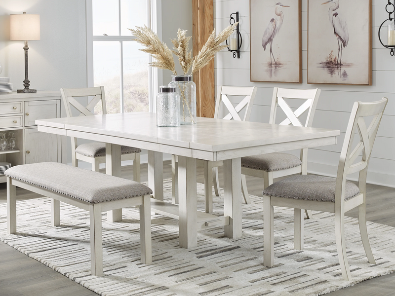 Robbinsdale Antique White Dining Room Set