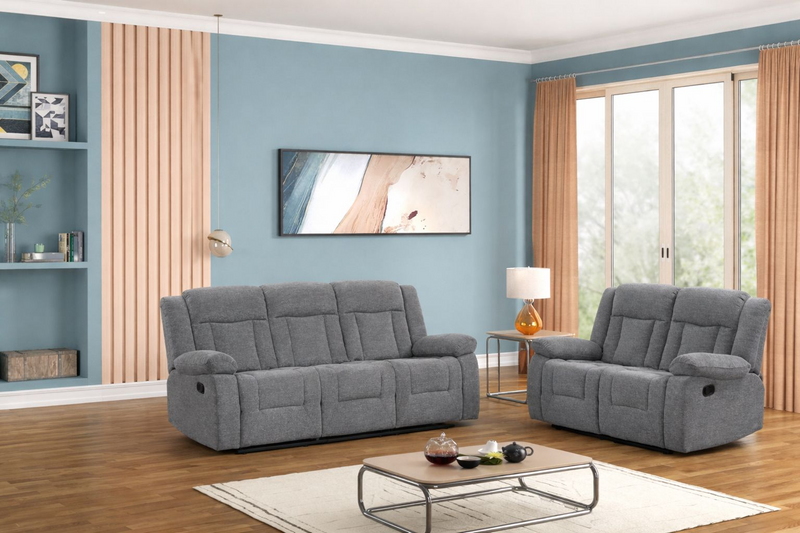 Tampa Gray Reclining Living Room Set