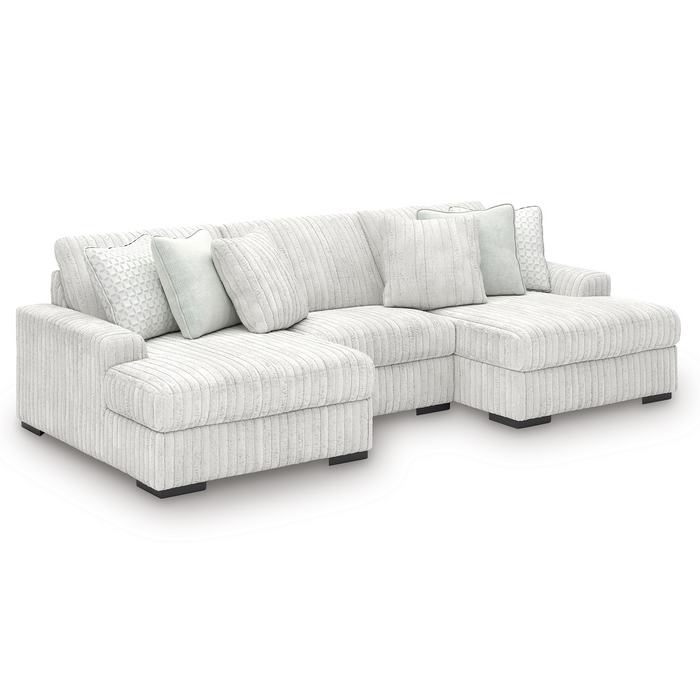 Stupendous Alloy 3-Piece Sectional with Double Chaise