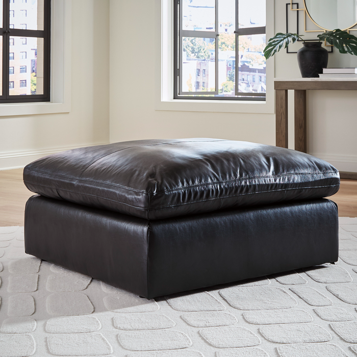 Emilia Black Leather 3-Piece Sofa
