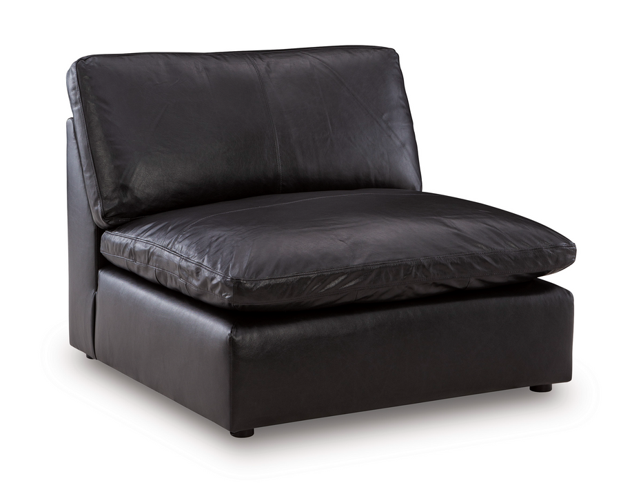 Emilia Black Leather 3-Piece Sofa