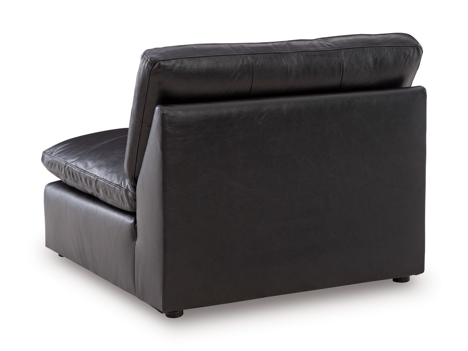 Emilia Black Leather 3-Piece Sofa