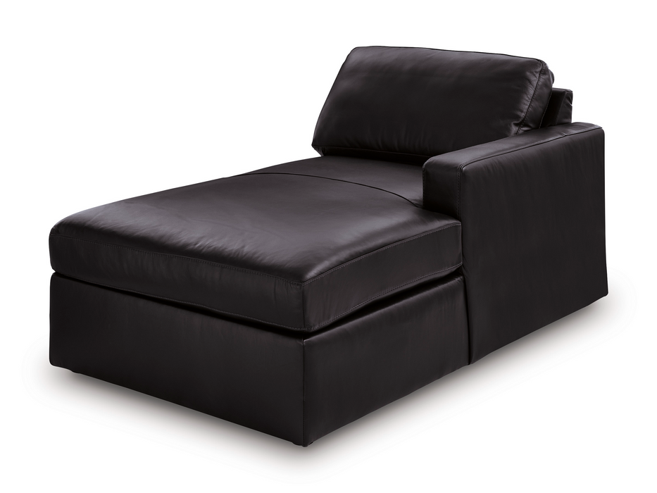 Modmax II Black Leather 3-Piece  RAF Sectional