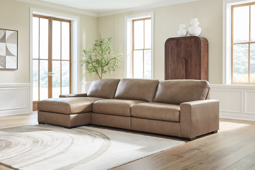 Veronella Sahara 3-Piece Leather LAF Sectional