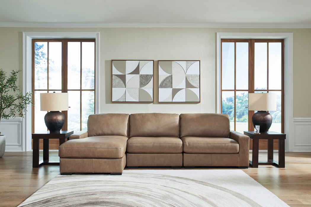 Veronella Sahara 3-Piece Leather LAF Sectional