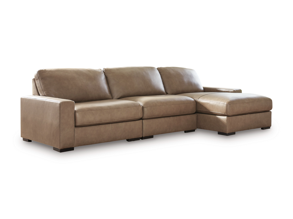 Veronella Sahara 3-Piece Leather RAF Sectional