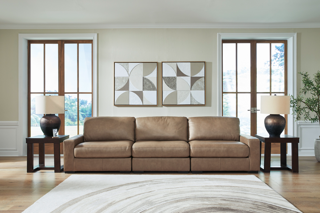 Veronella  Sahara 3-Piece Leather Sectional Sofa