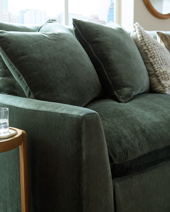 Carriage View 3-Piece Jade Sectional
