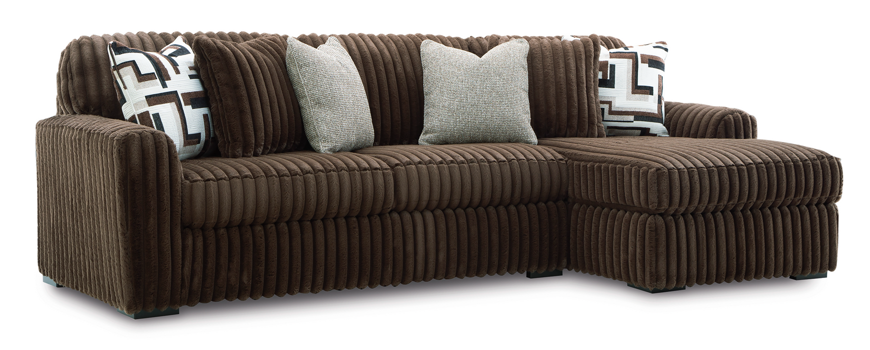 Midnight-Madness Chocolate 2-Piece RAF Sectional